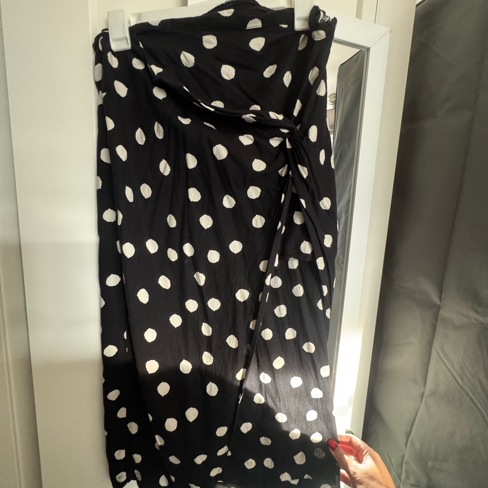 Black Maxi Wrap Skirt with Asymmetrical Design for Cocktail